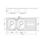 Chậu rửa chén Inox Malloca MS 1025R NEW